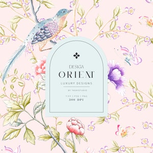 Orient, Elegant Chinoiseries Print Design