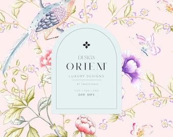 Orient, Elegant Chinoiseries Print Design