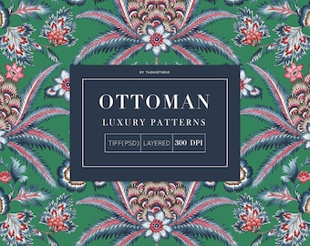 Ottoman Luxe, Hand painted Print designs