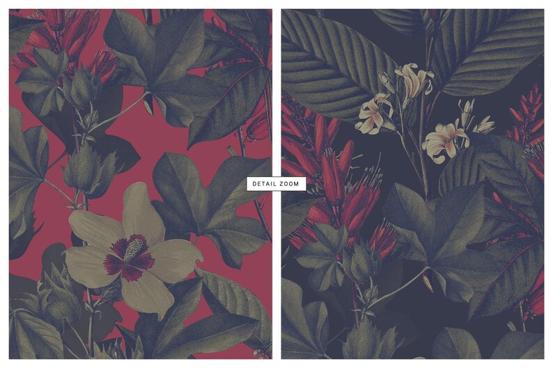 Botanic Oscuro, ¡patrones y elementos estampados botánicos elegantes y de lujo! imagen 4
