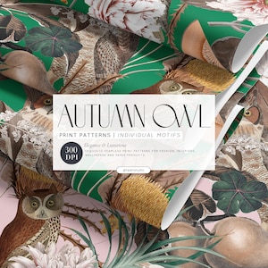 Herbst Eule, Luxus Print Pattern Designs!
