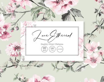 Luxe Ethereal, soft watercolour Florals Prints & Motifs.