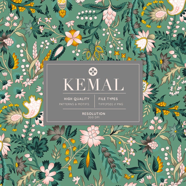 Kemal, luxurious Vintage Chintz Pattern Design