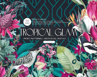 Tropical glam, luxury tropical Designs.