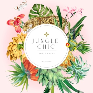 Impressions, cartes, posters et plus encore Jungle Chic !