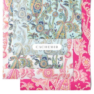 Hand-Painted Paisley Pattern: Boho chic Cachemir Designs in mutliples colorways and base color options.