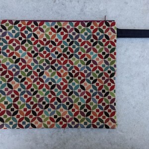 Bolso de mano, cartera, bolso multiusos con cremallera y forro estilo años 70