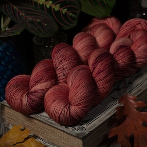 Hand Dyed Yarn, DYED TO ORDER, Sock Yarn, 100% Merino Dk, Made To Order -  Speckled - Libra Colorway