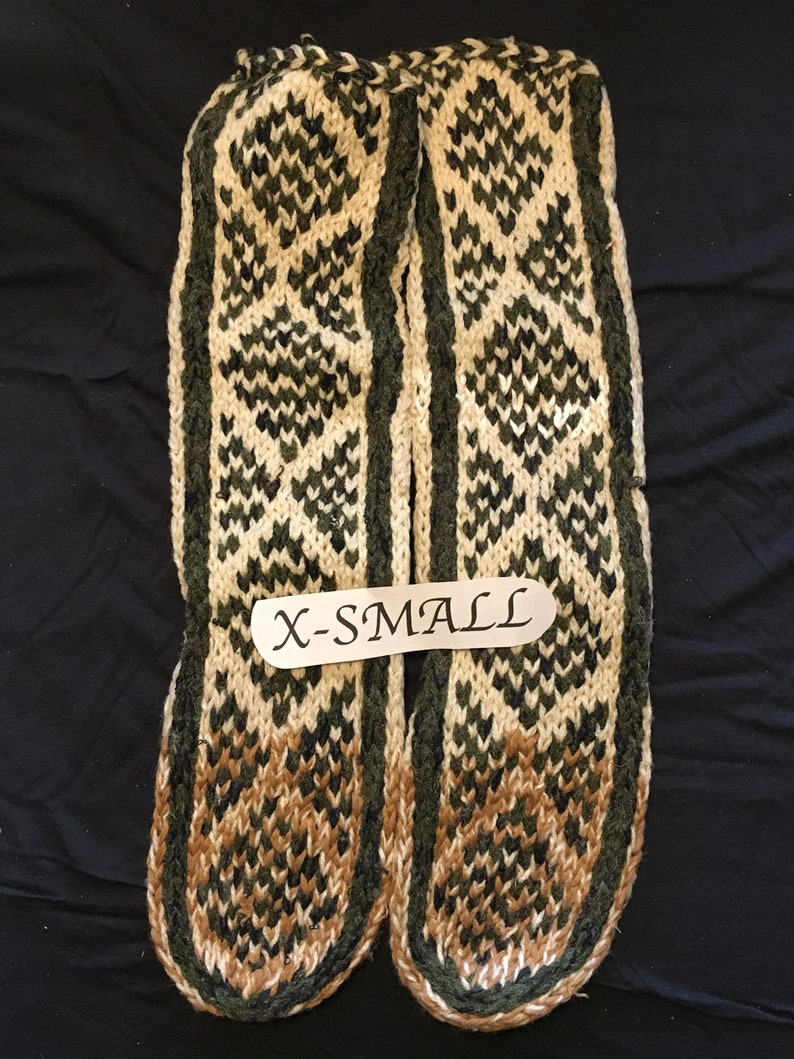 A.) Extra Small Mukluk Handmade Slipper Socks - Suede Leather - Women's size 5 to 5.5/ kid's size 3