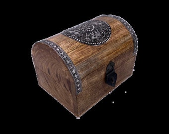 Elephant Wooden Chest 6.5" X 4.5"