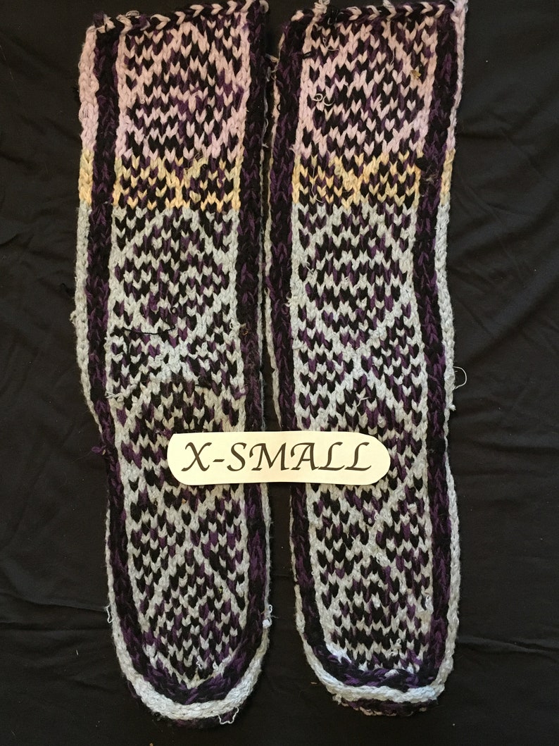 A.) Extra Small Mukluk Handmade Slipper Socks - Suede Leather - Women's size 5 to 5.5/ kid's size 3