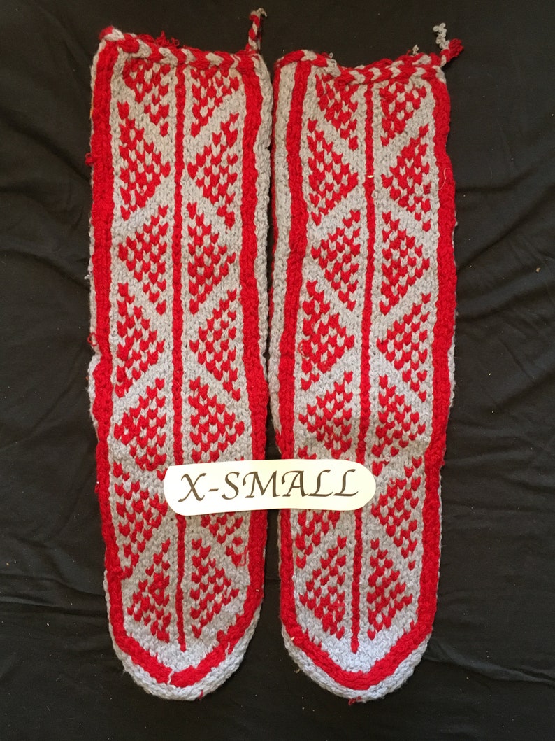 A.) Extra Small Mukluk Handmade Slipper Socks - Suede Leather - Women's size 5 to 5.5/ kid's size 3