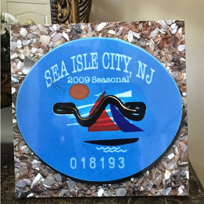2009 Canvas Print 14x14 Sea Isle City Beach Tag Etsy