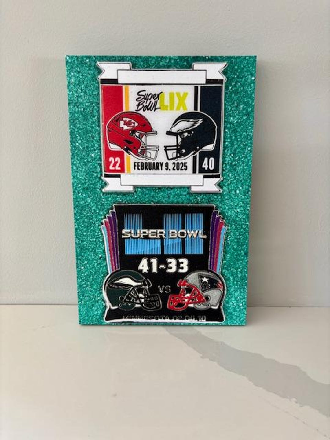 Philadelphia Eagles Super Bowl 59 and Super Bowl 52 Champions Canvas 12 ...