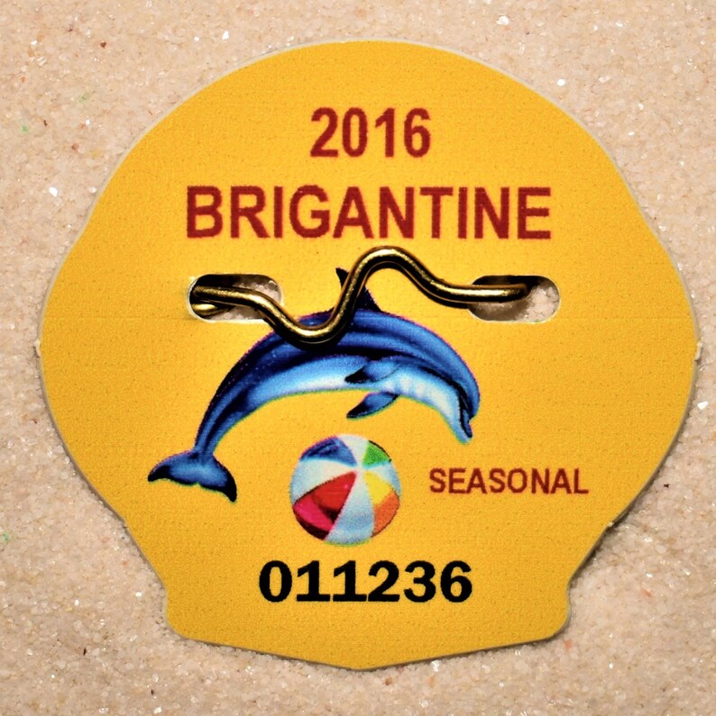 Beach Tag Canvas 14 X 14 Brigantine NJ 2021 2020 Etsy