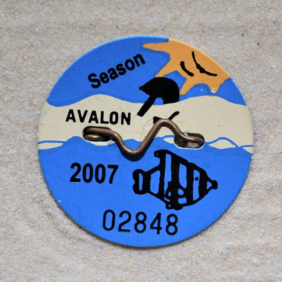 2007 Canvas Print 14x14 Avalon NJ Beach Tag Etsy