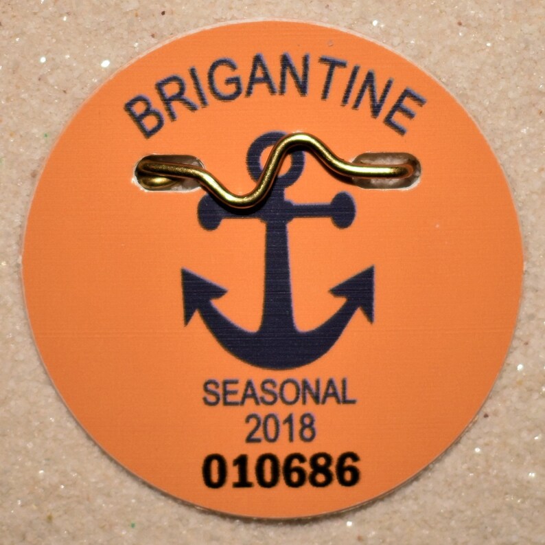 Beach Tag Canvas 14 x 14 Brigantine NJ 2021 Etsy