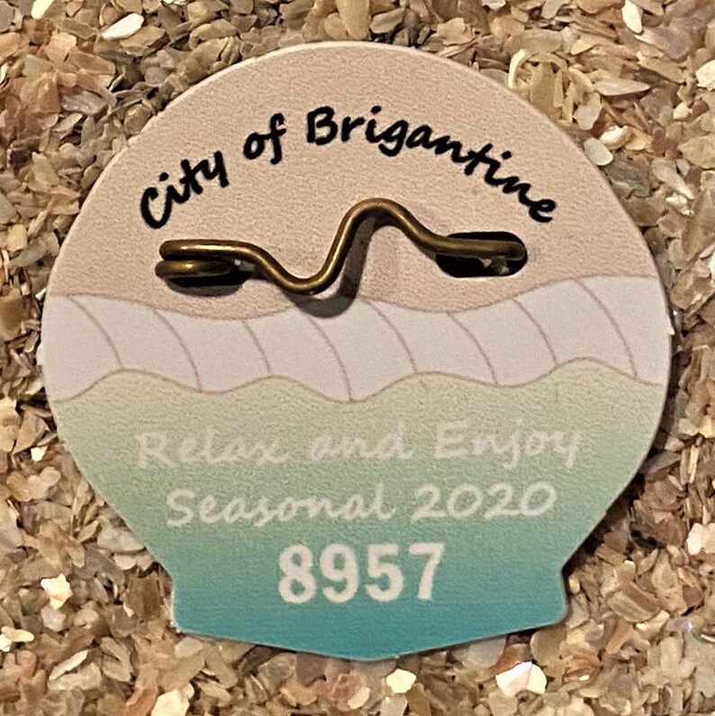 Beach Tag Canvas 14 X 14 Brigantine NJ 2021 2020 Etsy