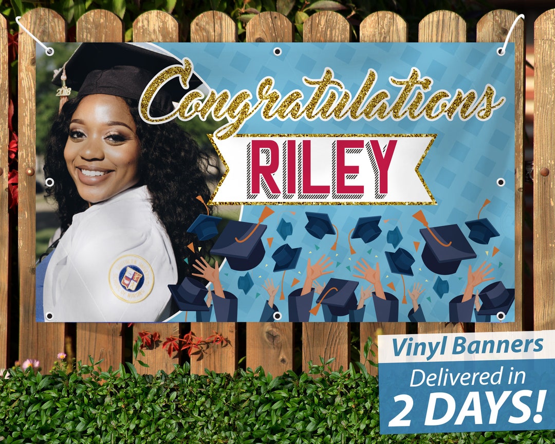 Graduation Banners R Graduation Banner // Custom Vinyl Banner // Free Overnight Shipping ...