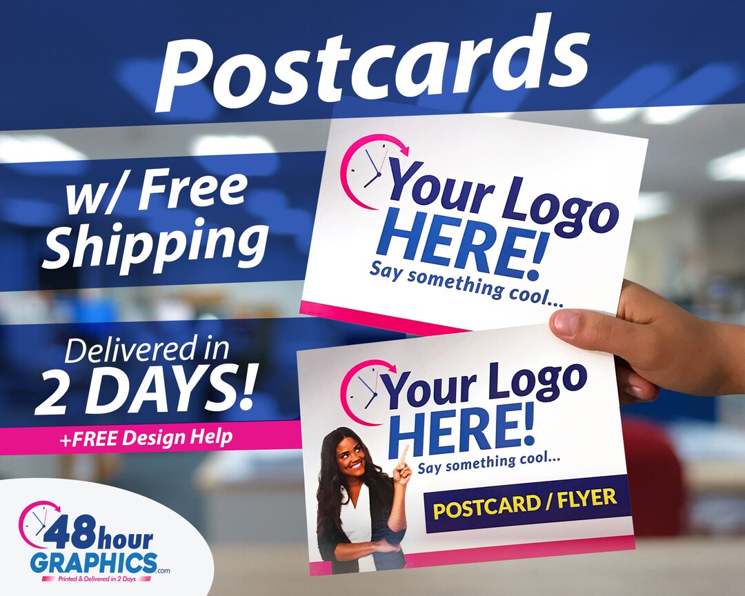 Custom Postcards // FAST // Free Overnight Shipping // Next Day