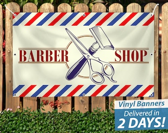 Custom Barber Shop Business Name and Phone Number 24x51 2-Pack Personalized Large Vinyl Banners Custom Barber Shop Business Name and Phone Number 24x51 2-Pack Personalized Large Vinyl Banners