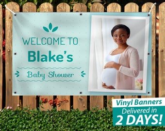 Custom Baby Shower Vinyl Banner: Photo, Next-Day Print