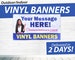 Custom Vinyl Banners // Fast Free Overnight Shipping // Next Day Printing // Custom Design Help // Hemming & Grommets / Outdoor/Indoor Signs 