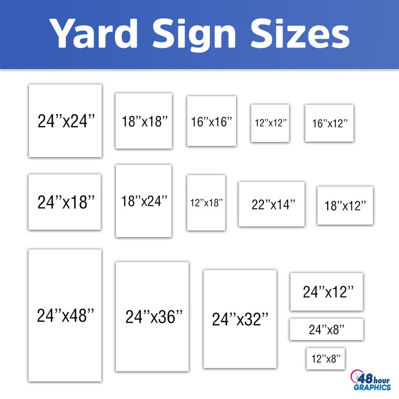 48 Custom Yard Signs FAST Etsy