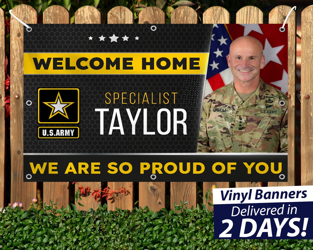 Home Banner // U.S. Army // Custom Vinyl Banner // Free