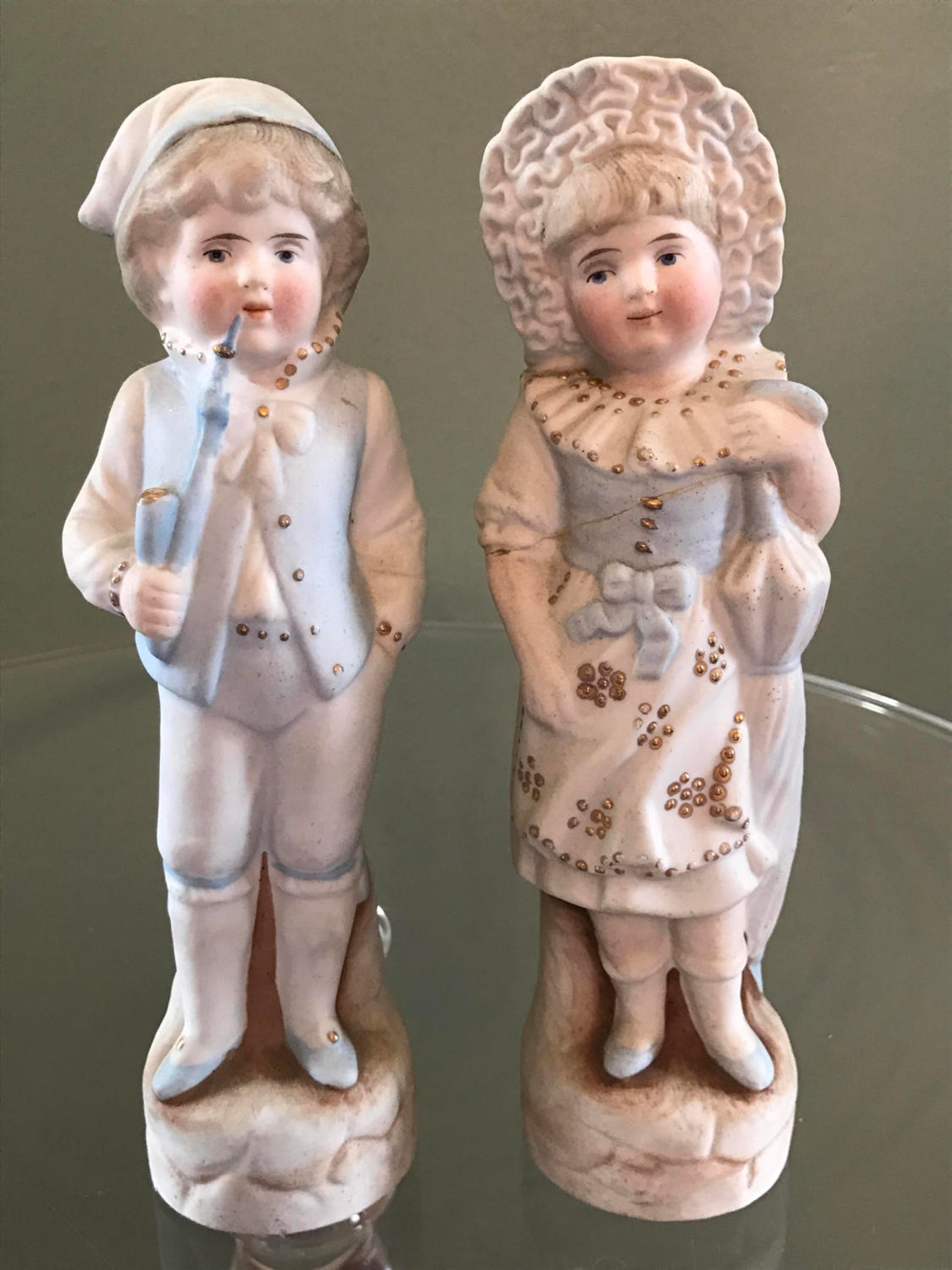 Victorian Bisque Boy and Girl Figurine Etsy