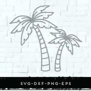 DESCARGA DIGITAL SVG Palm Trees Cut File - Cricut - Silueta - Palmeras