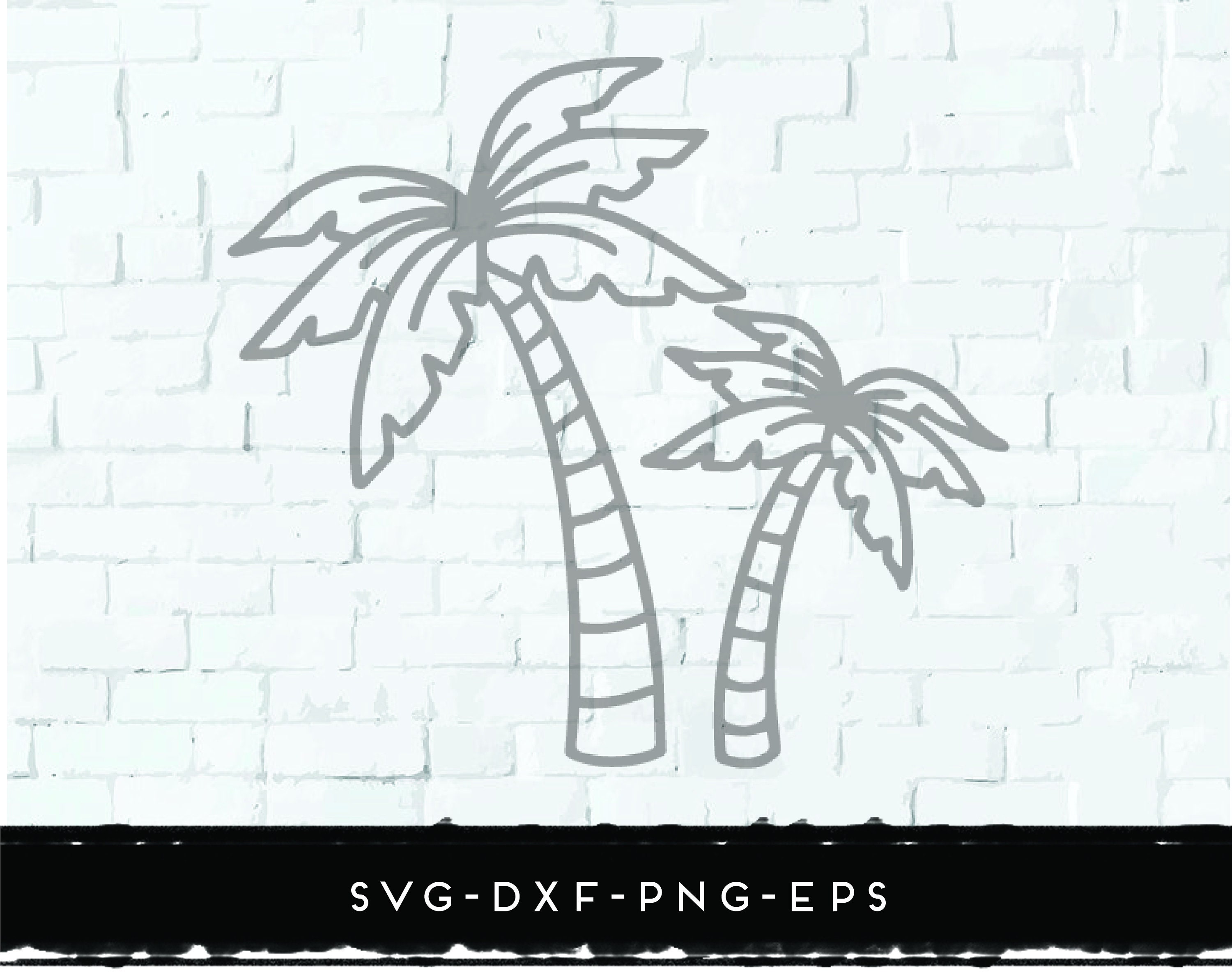DIGITAL DOWNLOAD SVG Palm Trees Cut File Cricut Silhouette Palm Trees ...