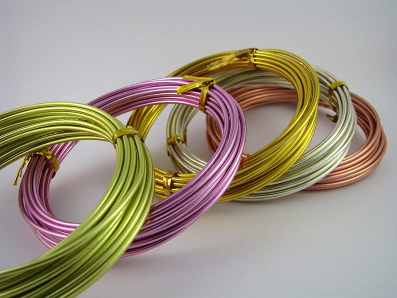 2 mm Silver Pink 5 meters jewelry creation Green Gold aluminum wire necklace Aluminum wire aluminum jewelry Copper