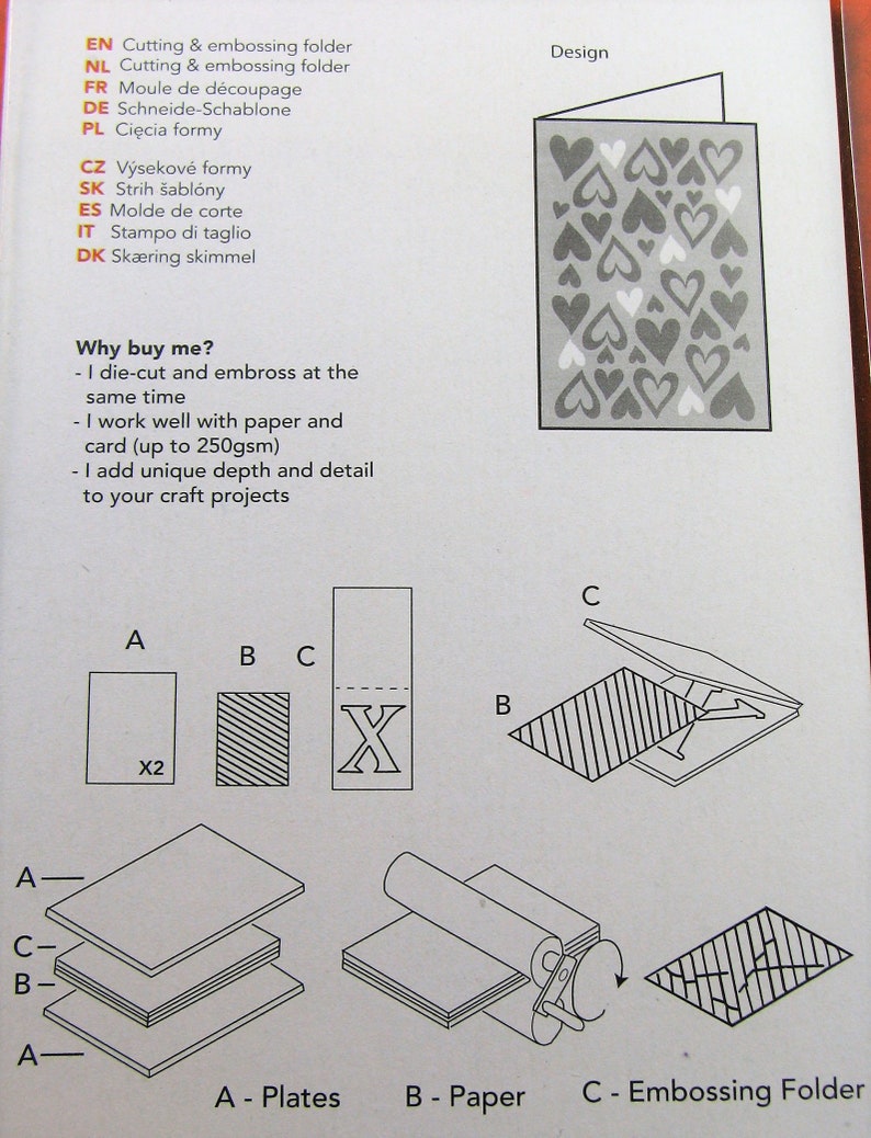 Embossing and cutting folder hearts scrapbooking die cut 10 * 15 cardmaking sizzix big shot