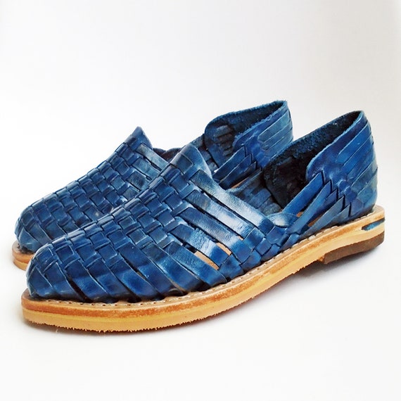 Huaraches Para Mujer Zapatilla de Cuero tejido | Etsy México