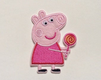 Iron on patch Peppa Pig application badge Embroided Patches