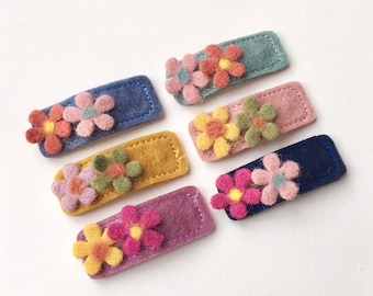 No Slip Hair Clip, Toddler Snap Clips, Toddler hair clips, Girl hair clips, Girl Snap Clips, Snap Clip, Felt Snap Clips