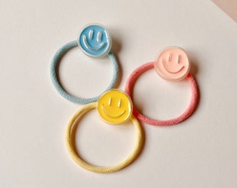 Baby Hair Ties, Toddler Hair Ties, Ponytail Holders, Hair Ties, Hair Elastics, Smiley Face Hair Ties