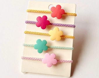 Baby Hair Ties, Toddler Hair Ties, Ponytail Holders, Hair Ties, Hair Elastics, Flower Hair Ties