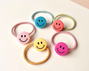 Baby Hair Ties, Toddler Hair Ties, Ponytail Holders, Hair Ties, Hair Elastics, Smiley Face Hair Ties