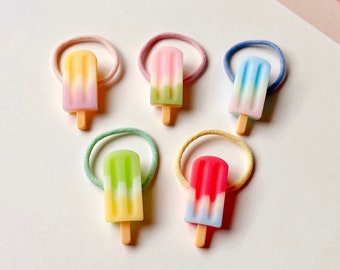 Popsicle Hair Ties, Baby hair clips, baby hair bows, Toddler hair clips, Toddler snap Clip, girl hair clips, Hair Ties