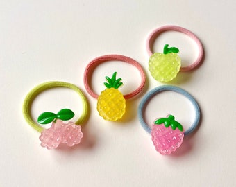 Fruit Hair Ties, Baby hair clips, baby hair bows, Toddler hair clips, Toddler snap Clip, girl hair clips, Hair Ties