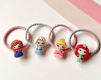 Elsa Hair Ties, Princess Hair Ties, Stocking Stuffers, Toddler hair clips, Toddler snap Clip, girl hair clips, Hair Ties, Ponytail Holder