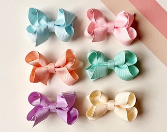 Girl Hair Bows, Hair Bows, Girl Bows, newborn hair clips, Toddler hair clips, No slip hair clips, baby hair bows, toddler hair bows