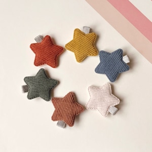 Baby hair clips, baby hair bows, No slip hair clips, Toddler hair clips, Girl Hair Clips, Star Hair Clips, Corduroy Hair Clips
