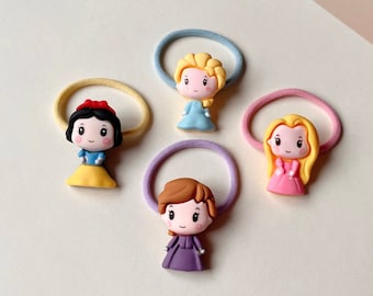 Elsa Hair Ties, Princess Hair Ties, Stocking Stuffers, Toddler hair clips, Toddler snap Clip, girl hair clips, Hair Ties, Ponytail Holder