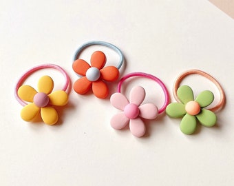 Baby Hair Ties, Toddler Hair Ties, Ponytail Holders, Hair Ties, Hair Elastics, Flower Hair Ties