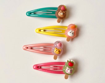 No Slip Hair Clip, Toddler Snap Clips, Toddler hair clips, Girl hair clips, Girl Snap Clips, Snap Clip, Barrette, Popsicle Snap Clips