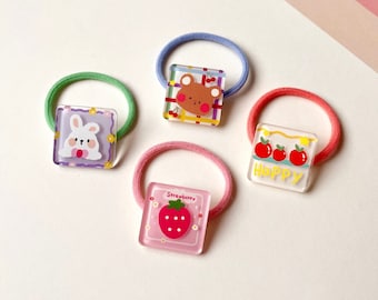 Baby Hair Ties, Toddler Hair Ties, Ponytail Holders, Hair Ties, Hair Elastics, Bear Hair Ties, Bunny Hair Ties