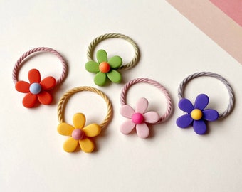 Baby Hair Ties, Toddler Hair Ties, Ponytail Holders, Hair Ties, Hair Elastics, Flower Hair Ties